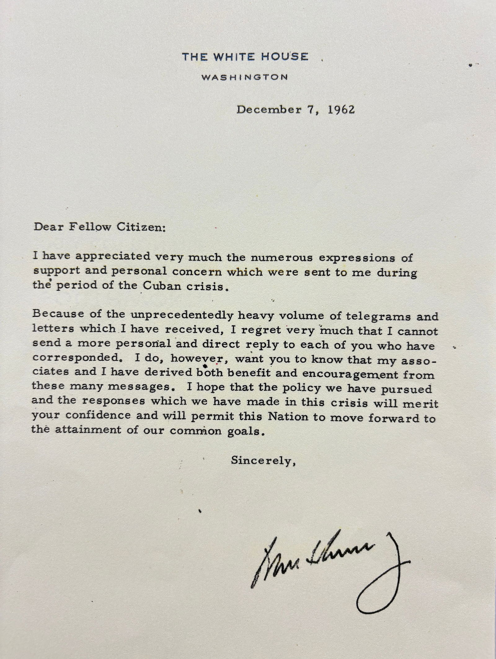 White House Letter: White House Letter 8.25 x 10.75 inches