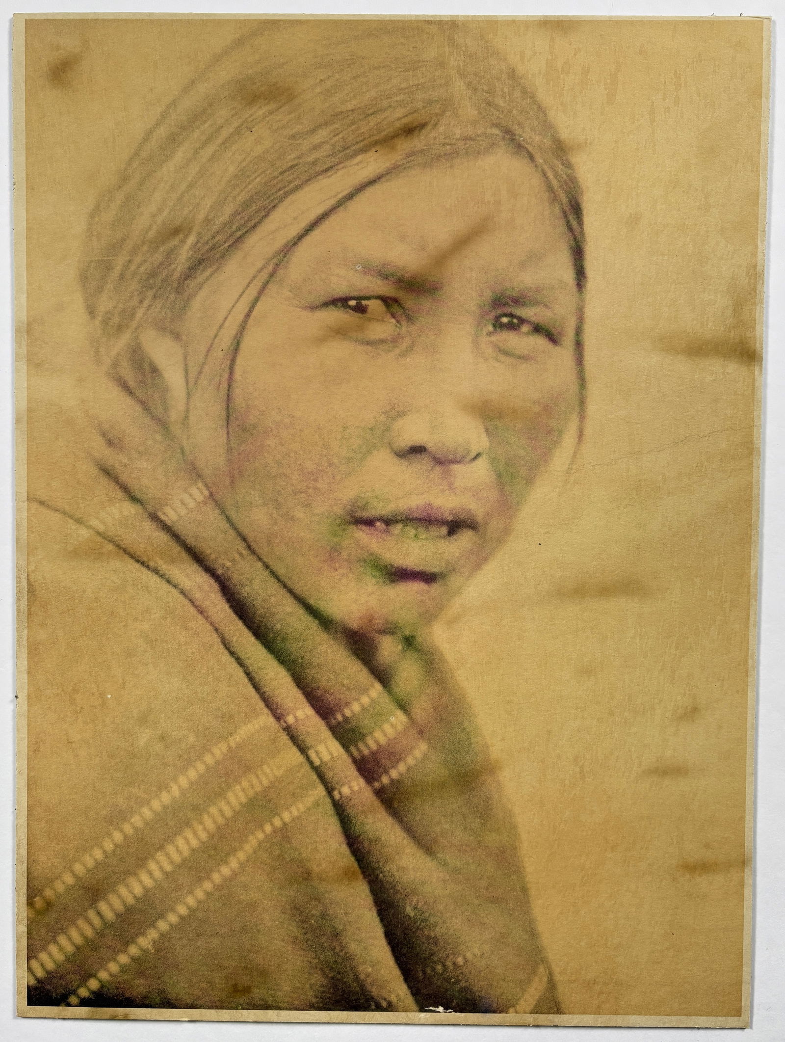 Large Lot of Vintage Edward S. Curtis Prints: Group of nine vintage photographic prints after works by Edward S. Curtis, depicting Native American portrait and cultural subjects. The lot includes a mix of portrait and scene compositions,