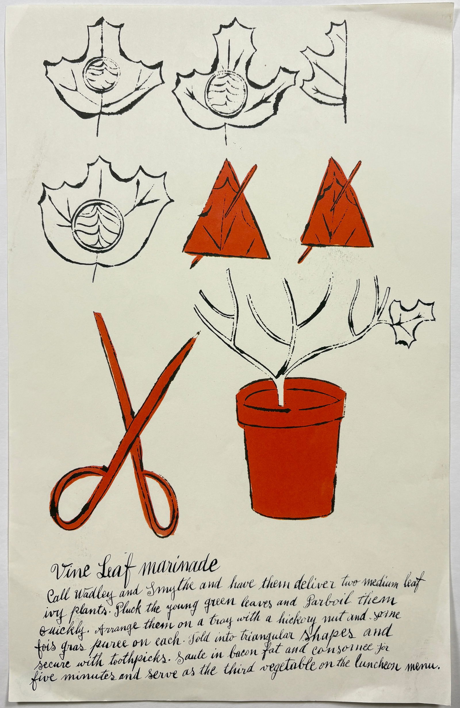 Andy Warhol Colored Print: ANDY WARHOL Colored Print 10 x 16 inches