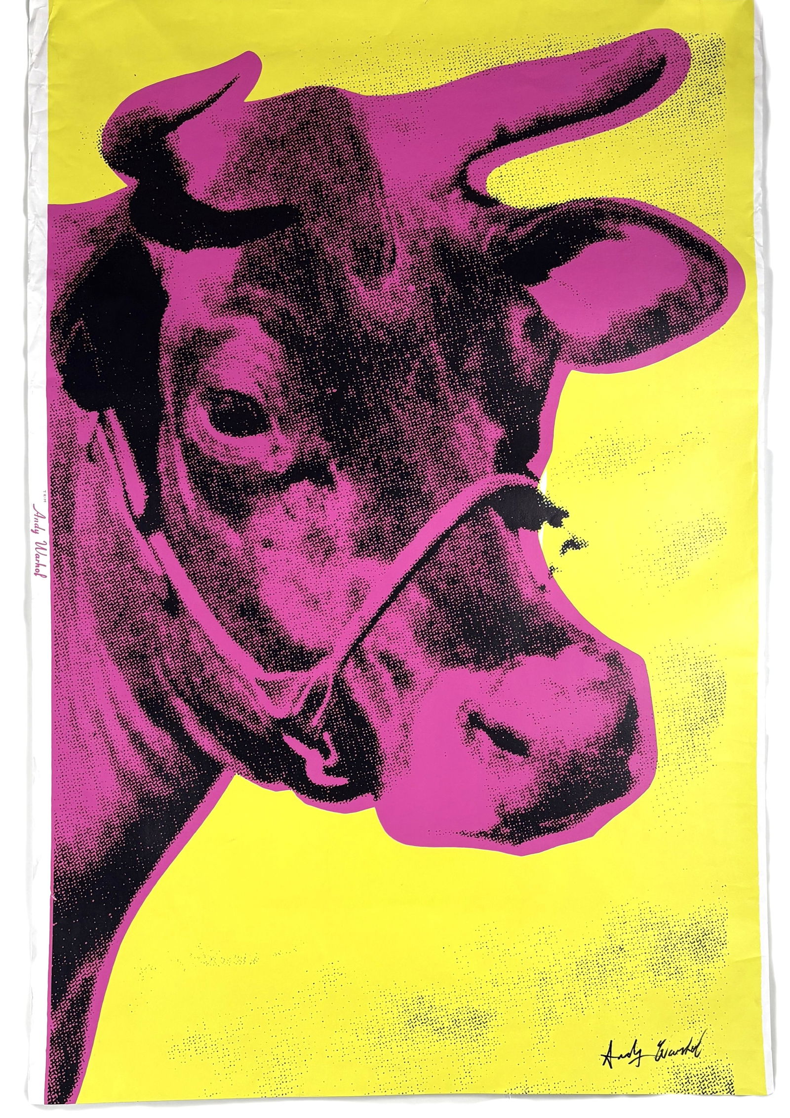 Andy Warhol - Cow Silkscreen Attrib.: Attributed to ANDY WARHOL Cow Silkscreen 29.5 x 43.5 inches