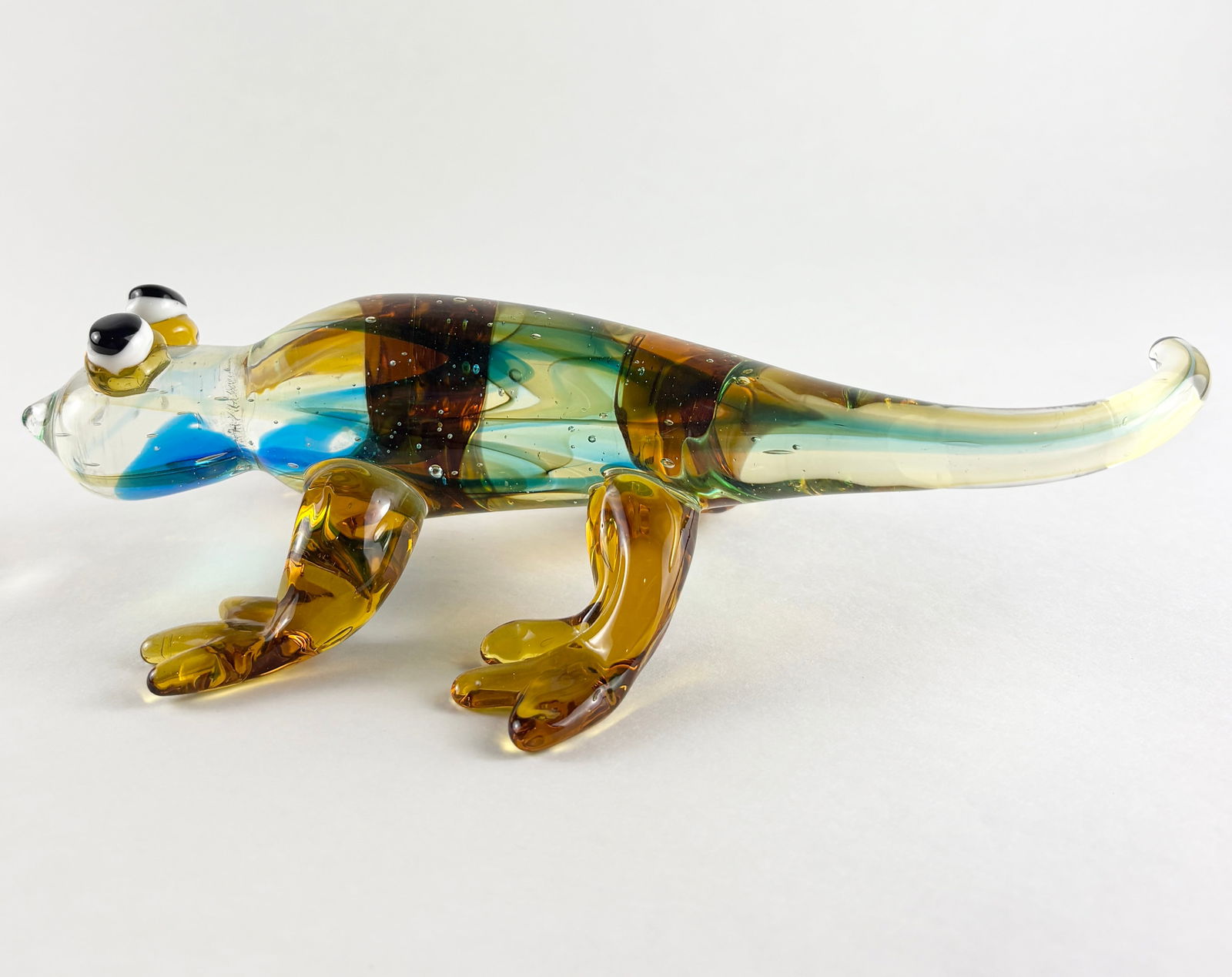 Murano Style Glass Lizard Sculpture - 5