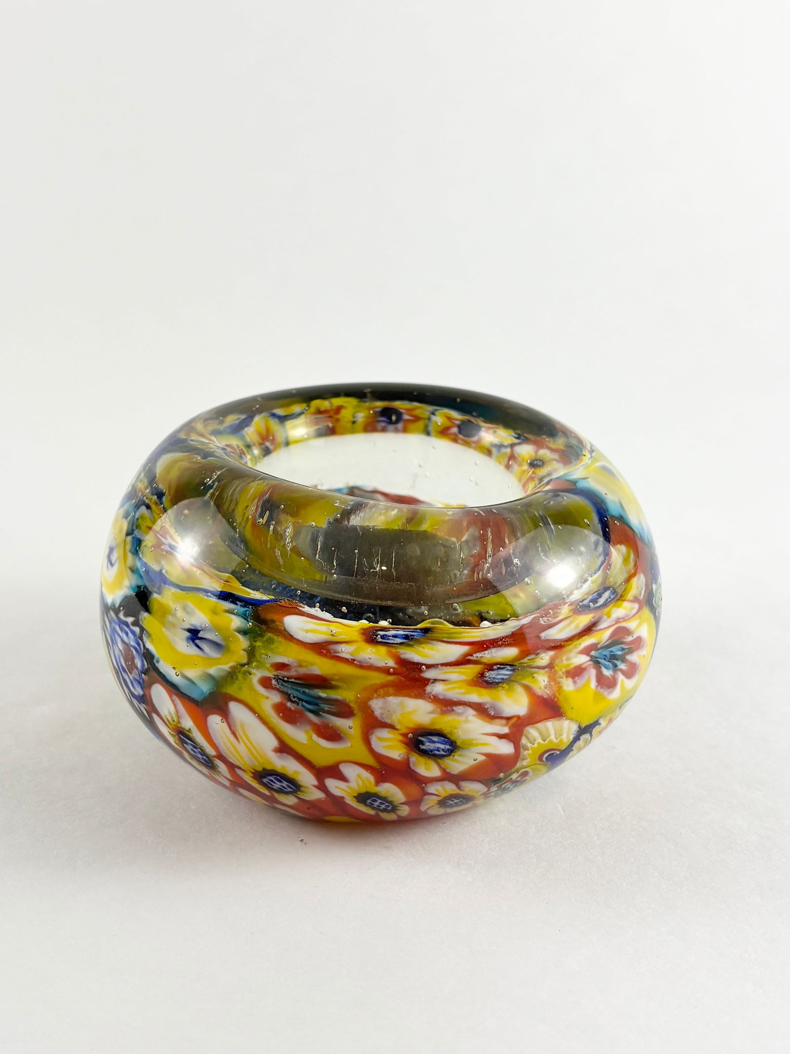 Hand-Blown Art Glass Millefiori Style Bowl (1 of 5)