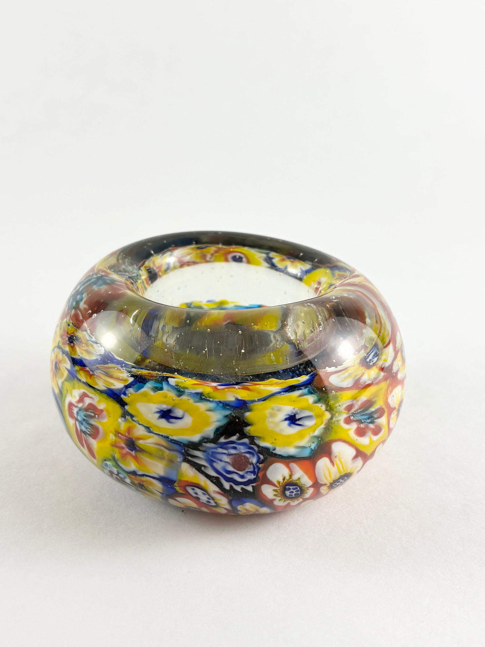 Hand-Blown Art Glass Millefiori Style Bowl - 2