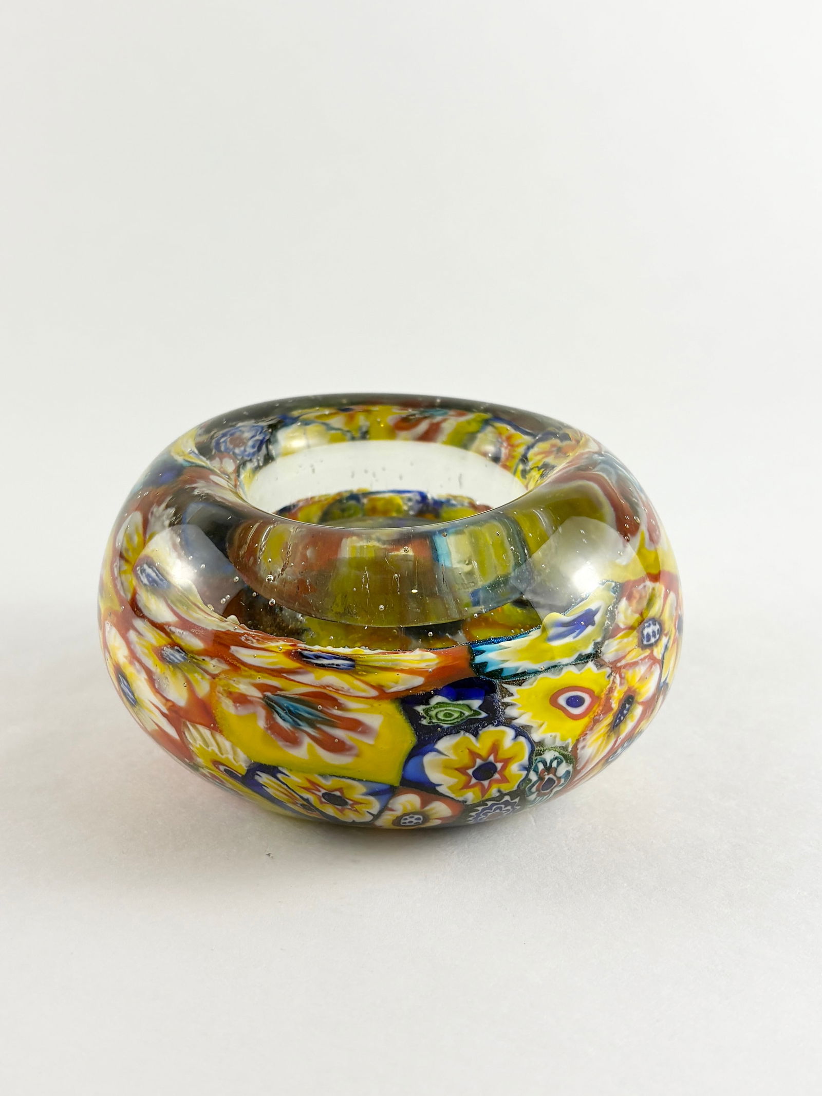 Hand-Blown Art Glass Millefiori Style Bowl - 5
