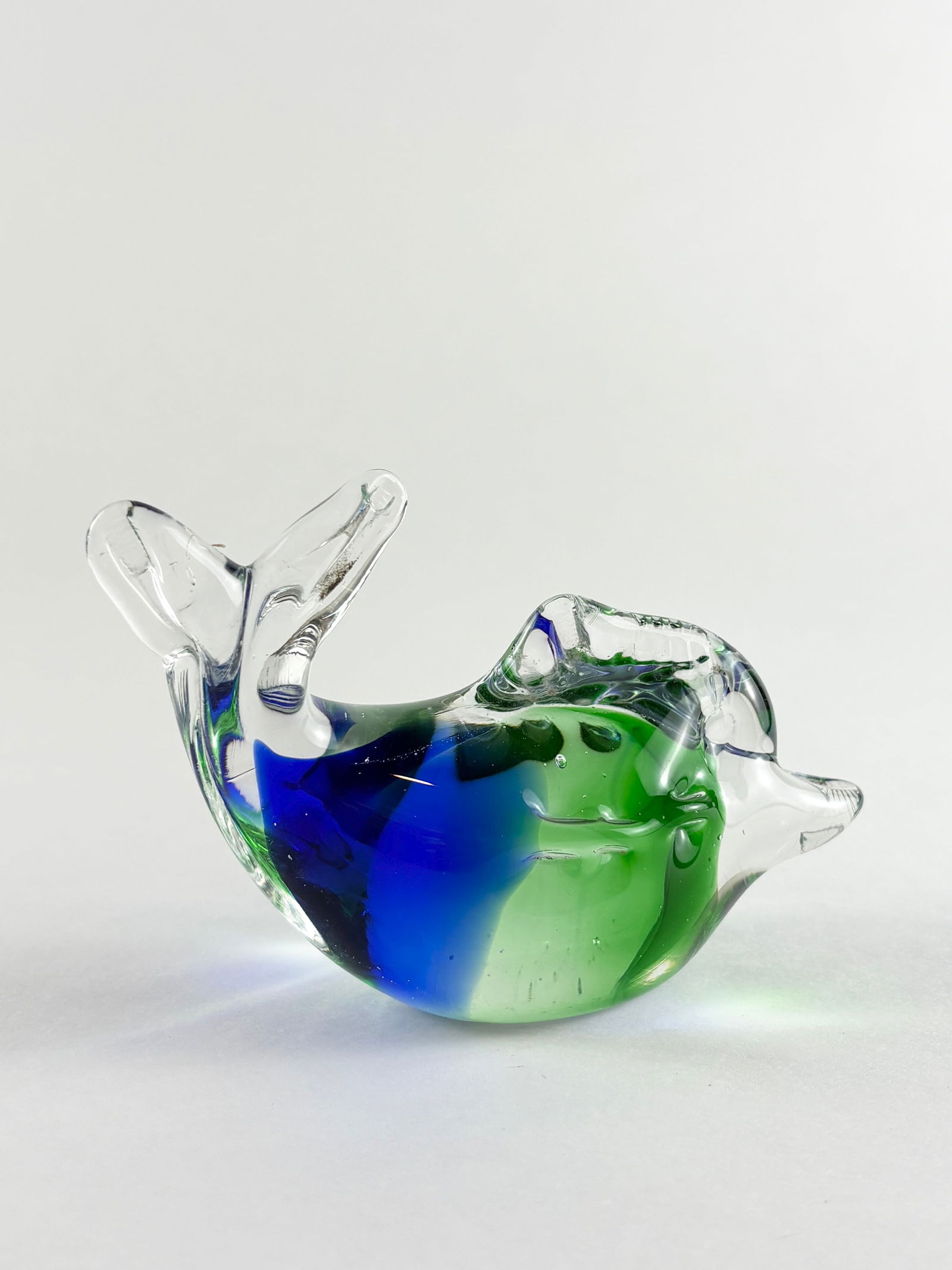 Murano Style Art Glass Dolphin Sculpture - 2