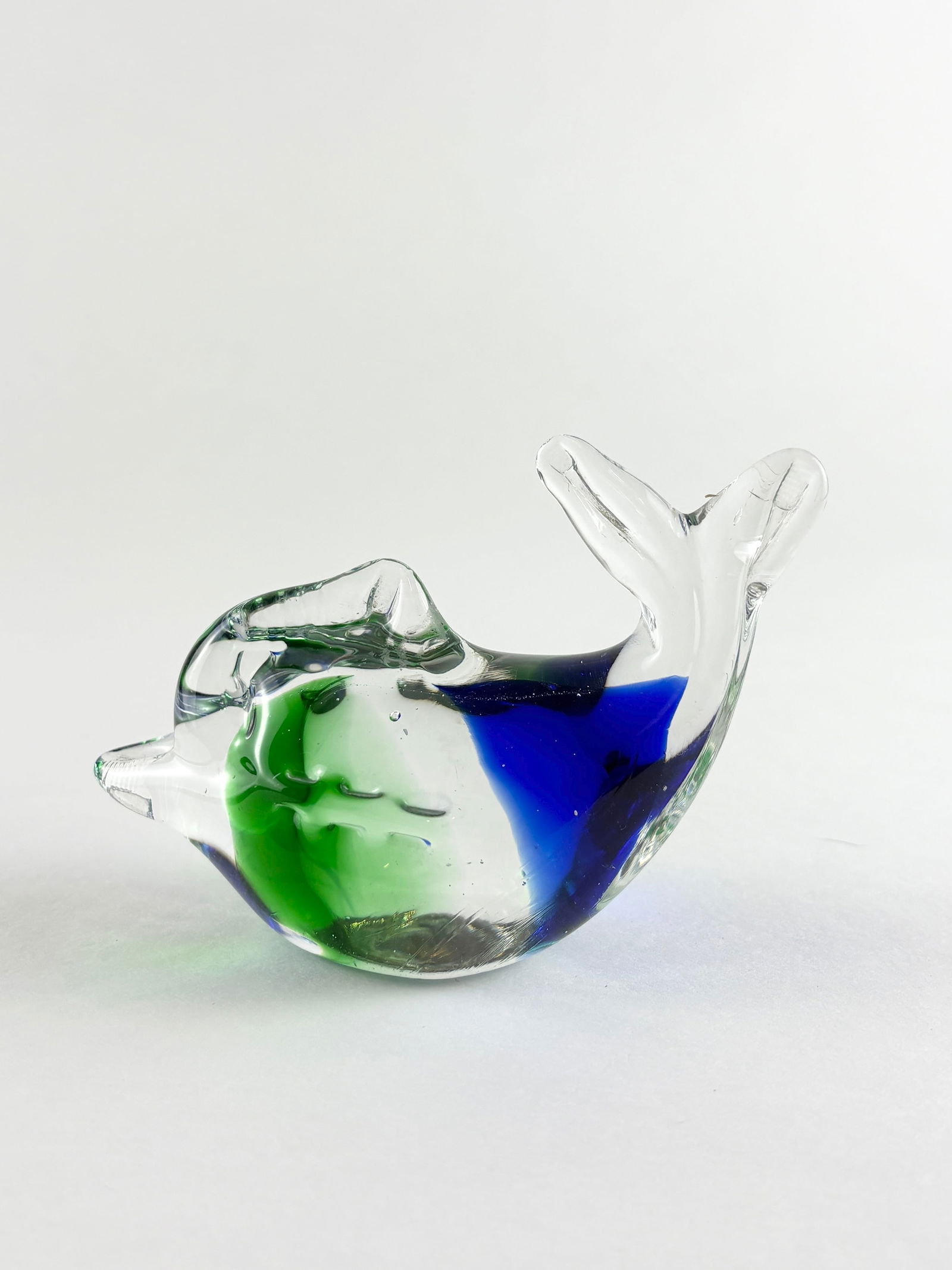 Murano Style Art Glass Dolphin Sculpture - 4