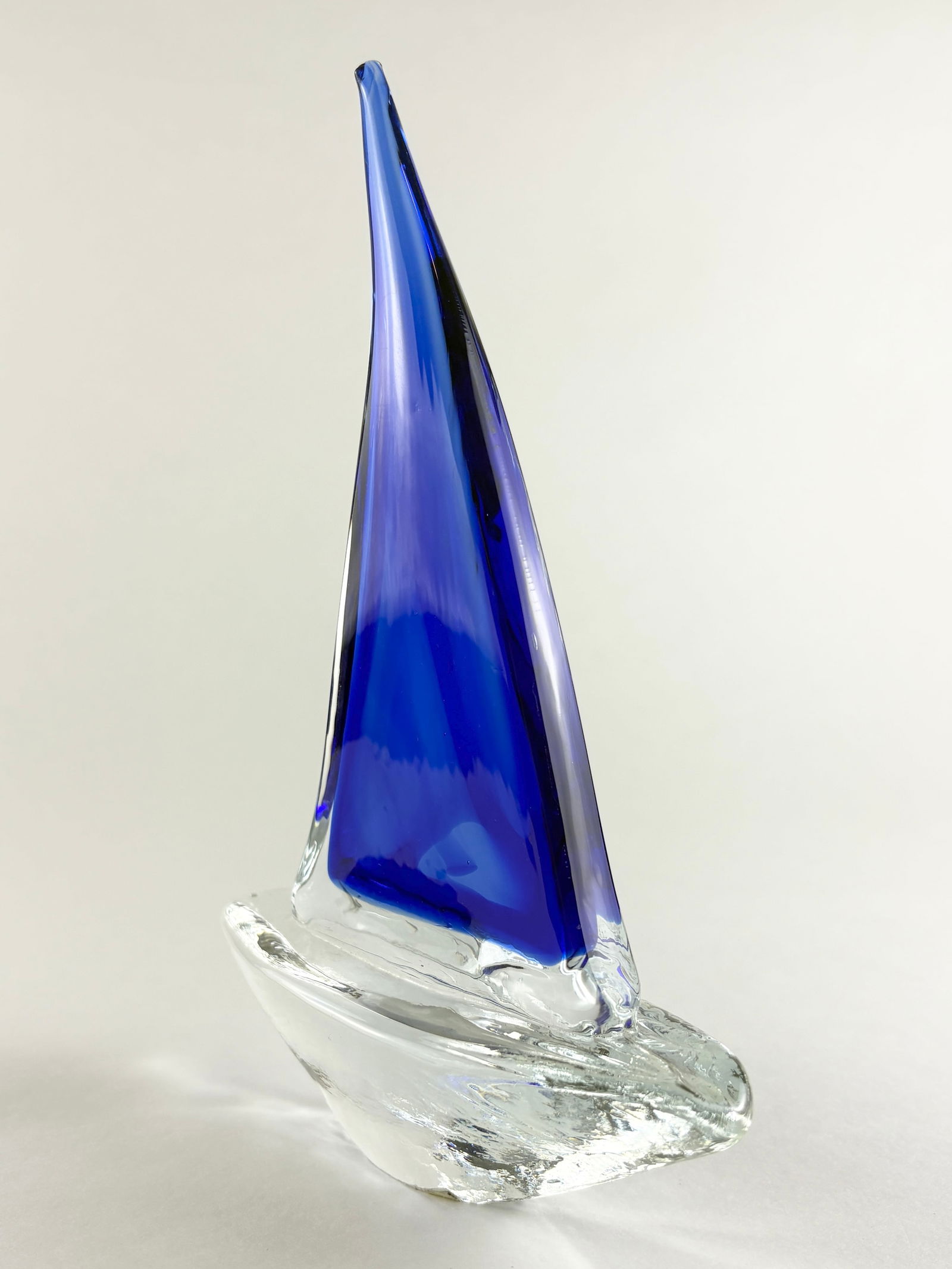Murano Style Art Glass Sailboat Sculpture - 4