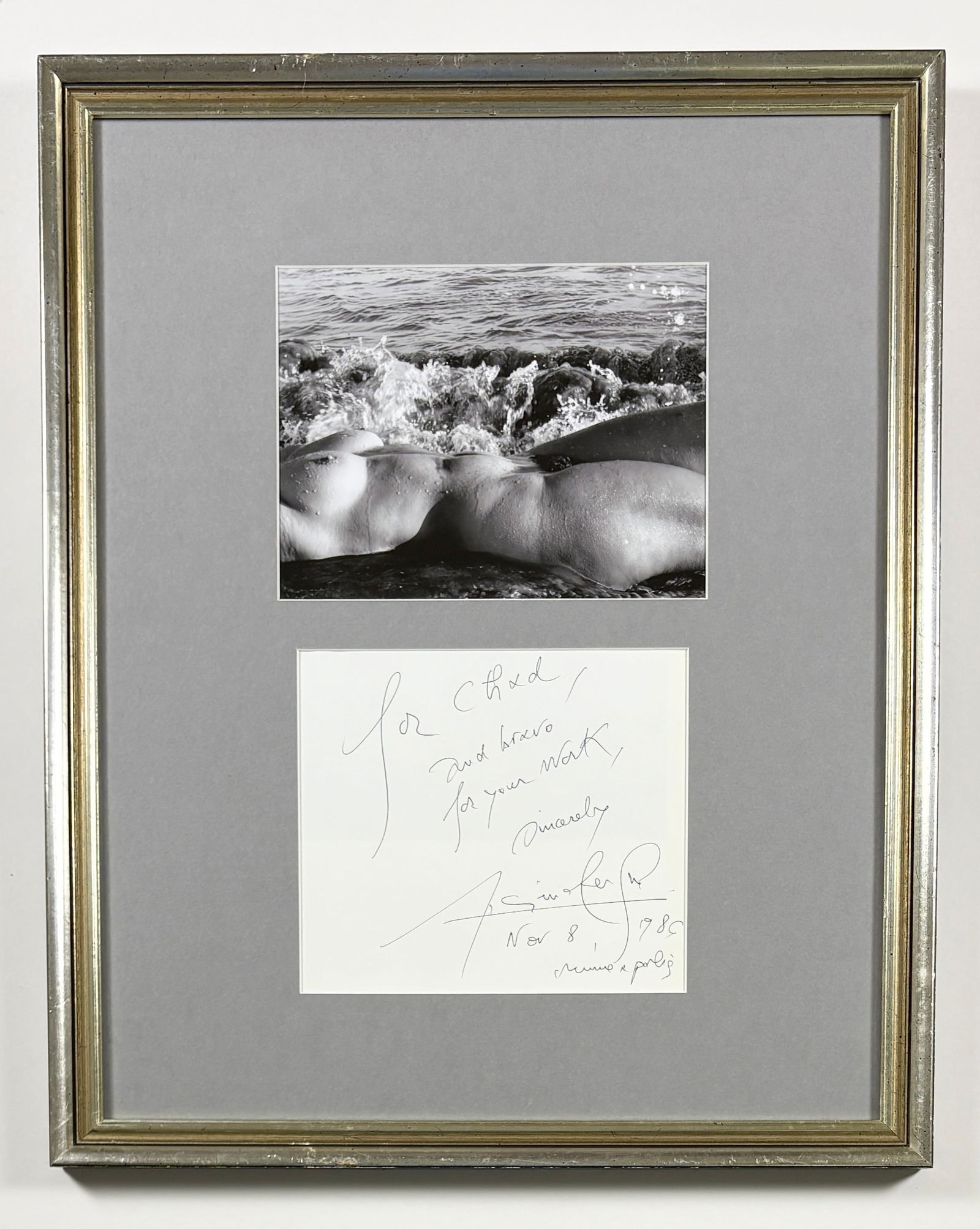 Lucien Clergue, Signed Print: Lucien Clergue, Signed Print 21.5 IN X 17.5 IN