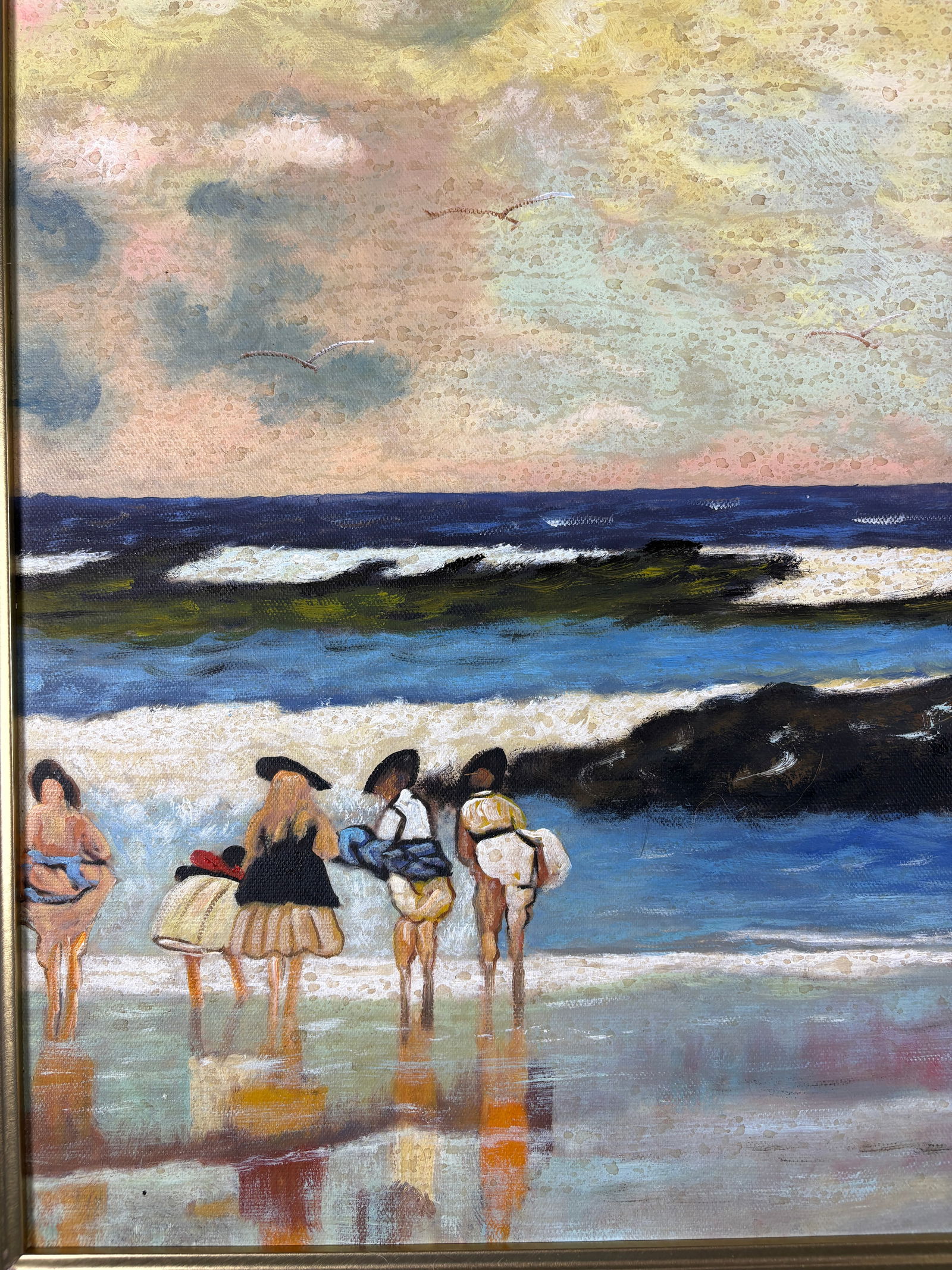 After Winslow Homer, On the Beach, Long Branch, New Jersey, Oil Painting - 2