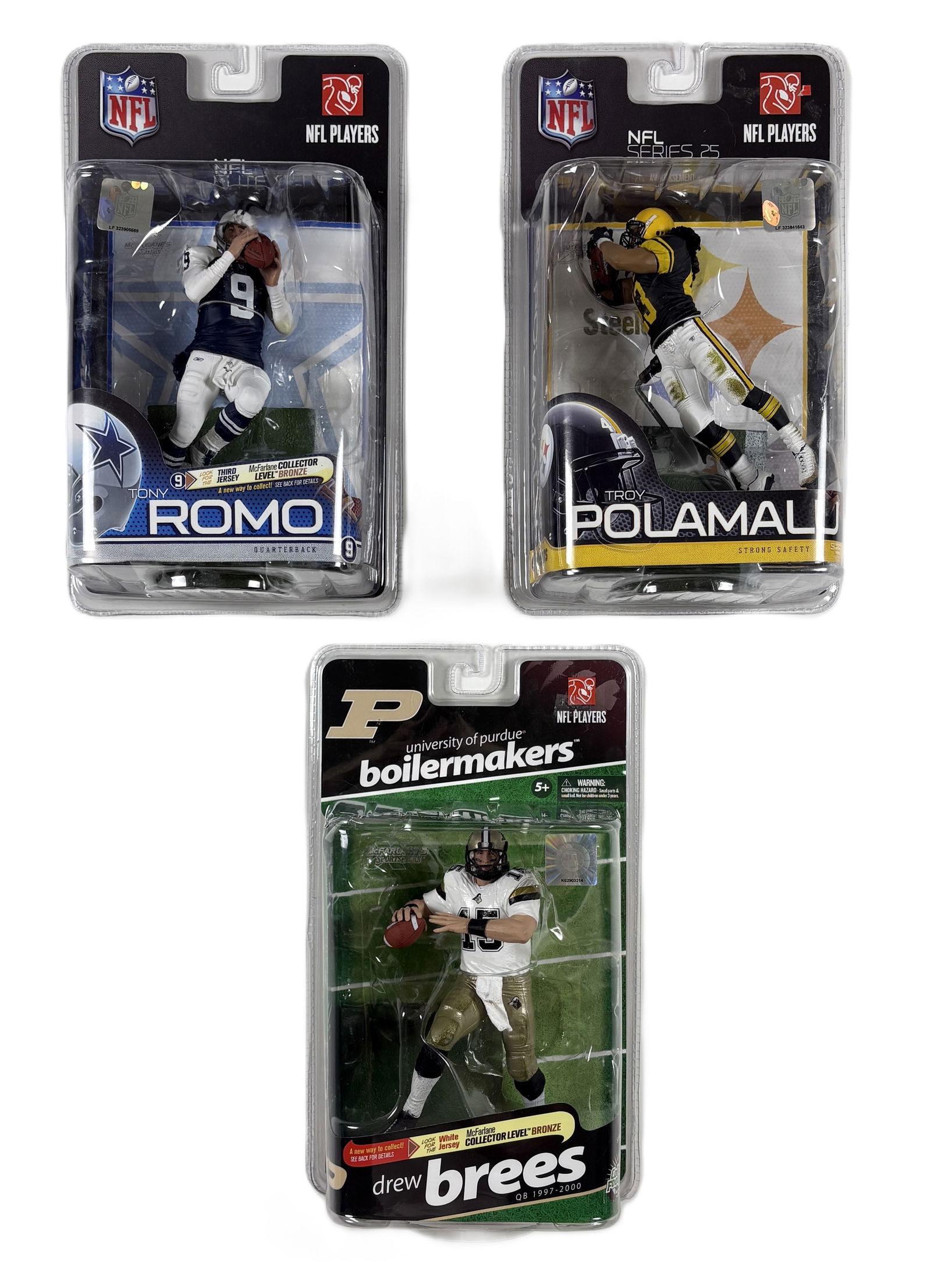 Lot of 13 NFL Player Action Figures – Drew Brees, Peyton Manning, Brett Favre, Tony Romo (1 of 20)