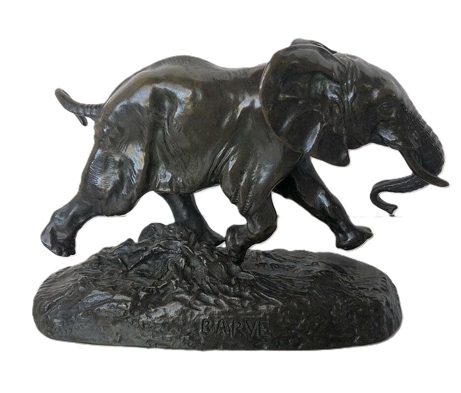 Antoine-Louis Barye – Éléphant du Sénégal, Patinated Bronze Sculpture (Cast by Barbedienne) (1 of 6)