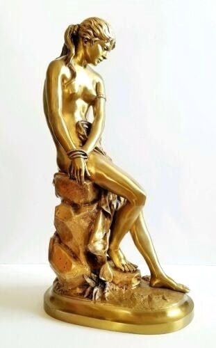 Emile Boyer – Large 19th-Century French Gilt Bronze Sculpture, Cast by Graux-Marly Frères (1 of 8)