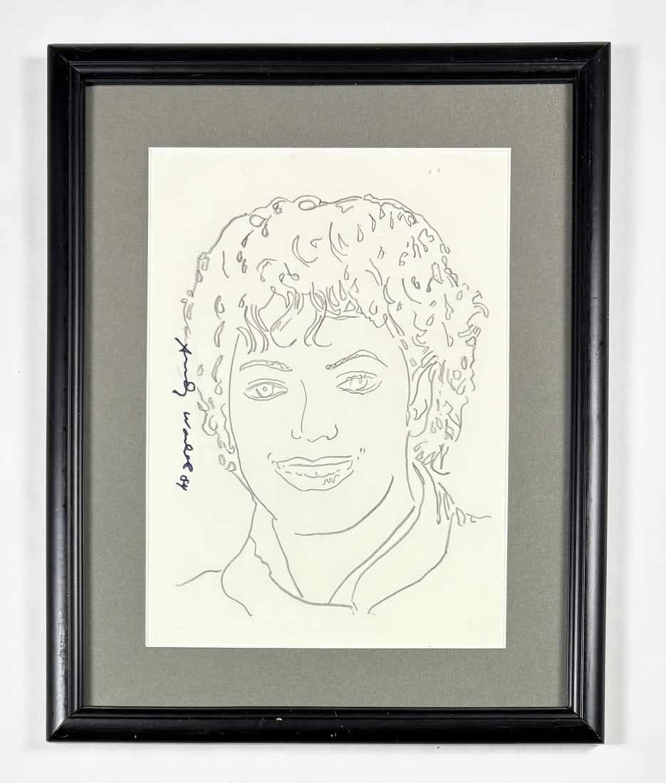 Andy Warhol - Michael Jackson, Pencil Drawing Attrib. (1 of 7)