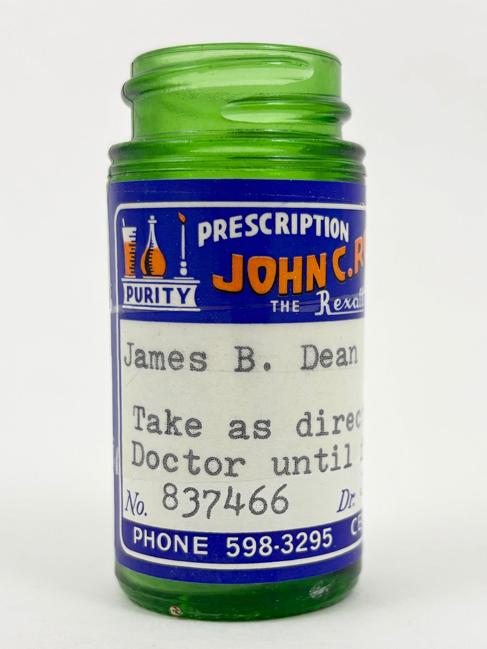 James Dean - Prescription Bottle w/ COA (1 of 12)