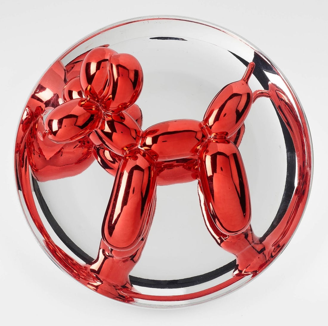 Jeff Koons - Balloon Dog, Glazed Porcelain: JEFF KOONS (b. 1955) Balloon Dog (Red) Medium: Glazed porcelain From the celebrated "Balloon Dog" series, this iconic red glazed porcelain sculpture by Jeff Koons exemplifies the artist’s playful re