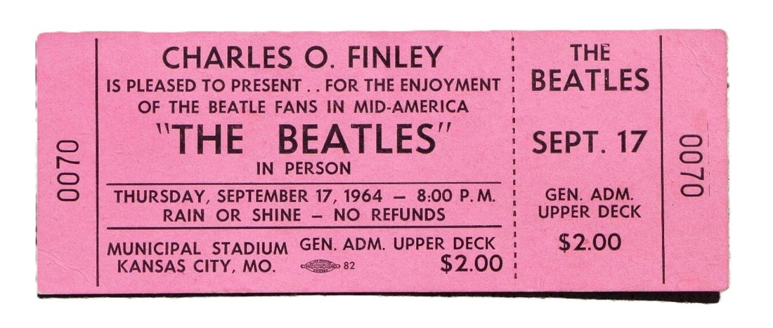 The Beatles - Original 1964 Ticket (1 of 2)