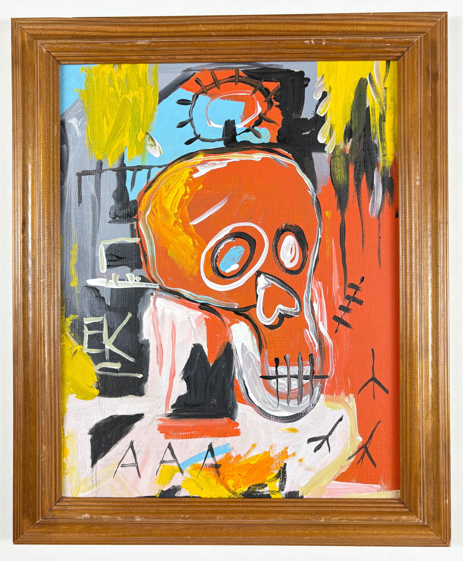 Jean Michel Basquiat - Oil on Board Attrib. (1 of 6)