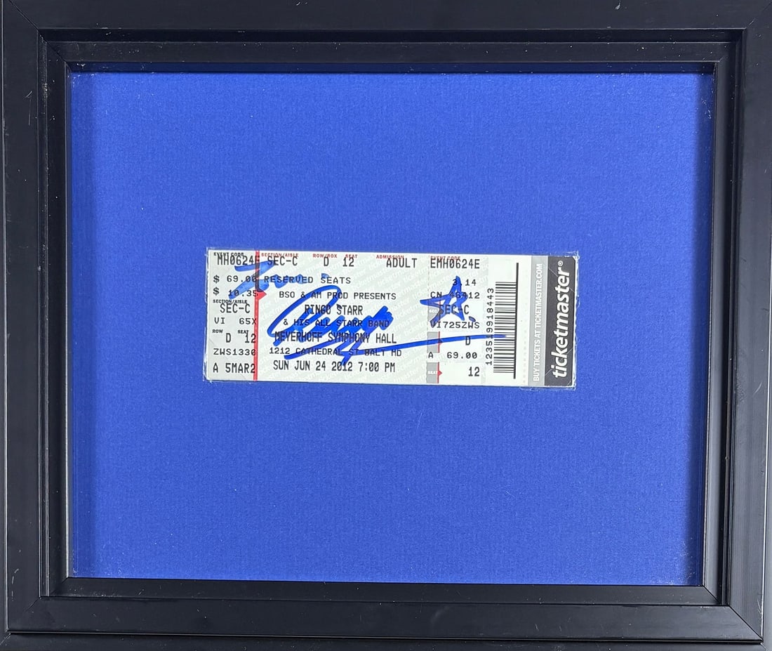 Ringo Starr - Hand Signed Original Ticket (1 of 4)