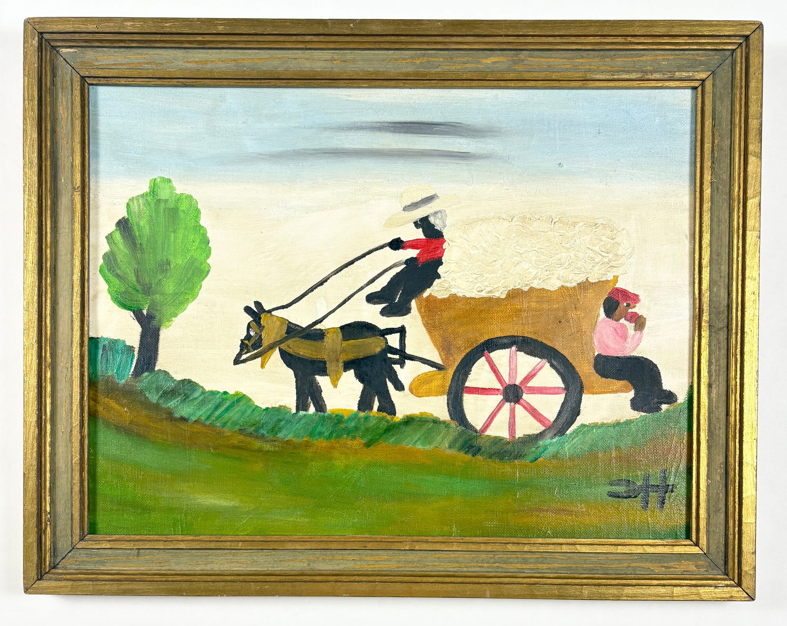 Clementine Hunter - Haulin Cotton, Oil on Board (1 of 8)