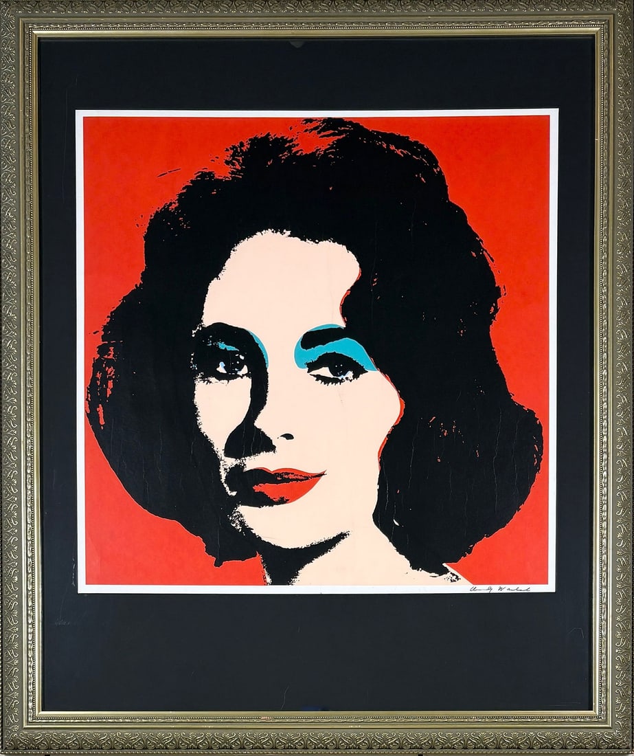 Andy Warhol - Liz Taylor, Offset Lithograph on Wove Paper (Hand Signed) (1 of 9)