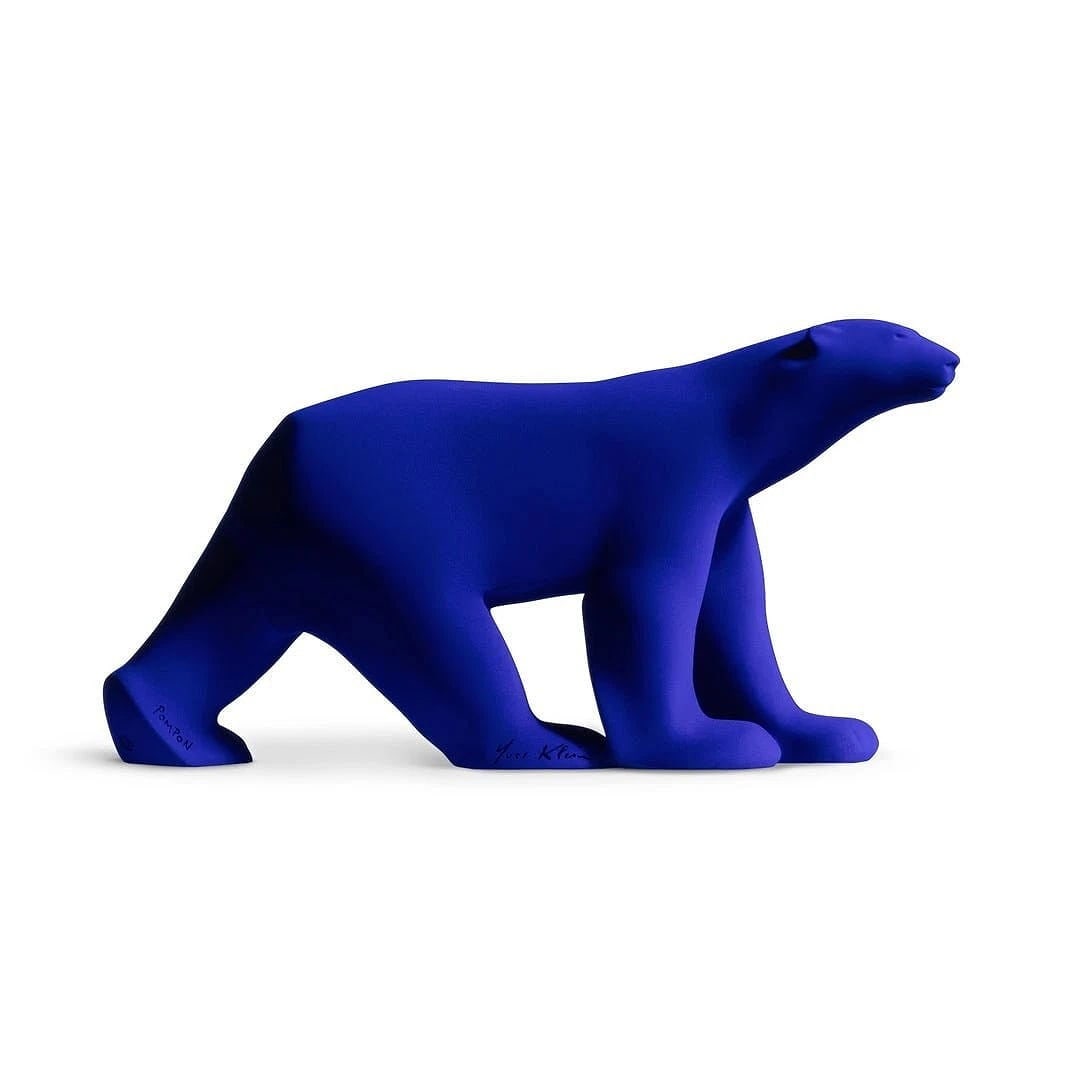 YVES KLEIN (1928–1962) & FRANÇOIS POMPON (1855–1933) — L’Ours Pompon (International Klein: Yves Klein (1928–1962) & François Pompon (1855–1933), L’Ours Pompon (International Klein Blue Edition) late 20th century pigmented resin in International Klein Blue (IKB) length 26 in (approx.)