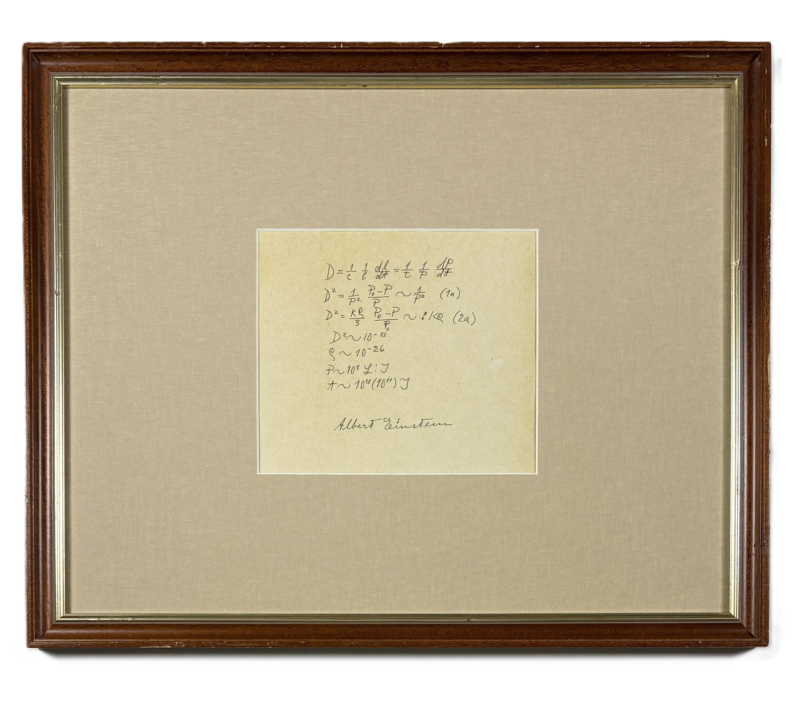 Albert Einstein – Handwritten Equations (Hand Signed) (1 of 5)