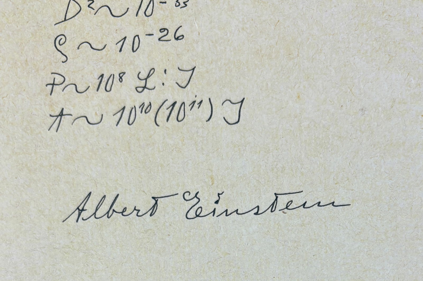 Albert Einstein – Handwritten Equations (Hand Signed) - 3