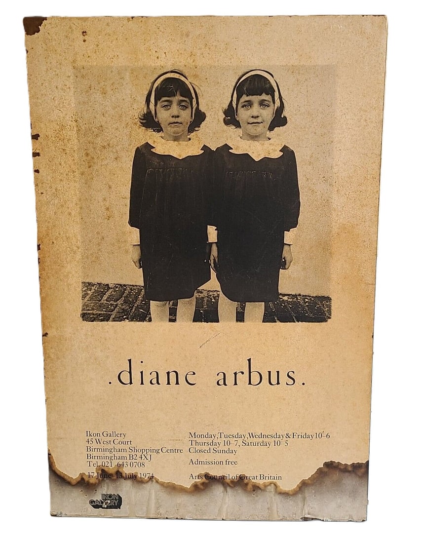 Diane Arbus Exhibition Poster, 1974, hard cardboard, 28.5 × 19 inches (1 of 4)