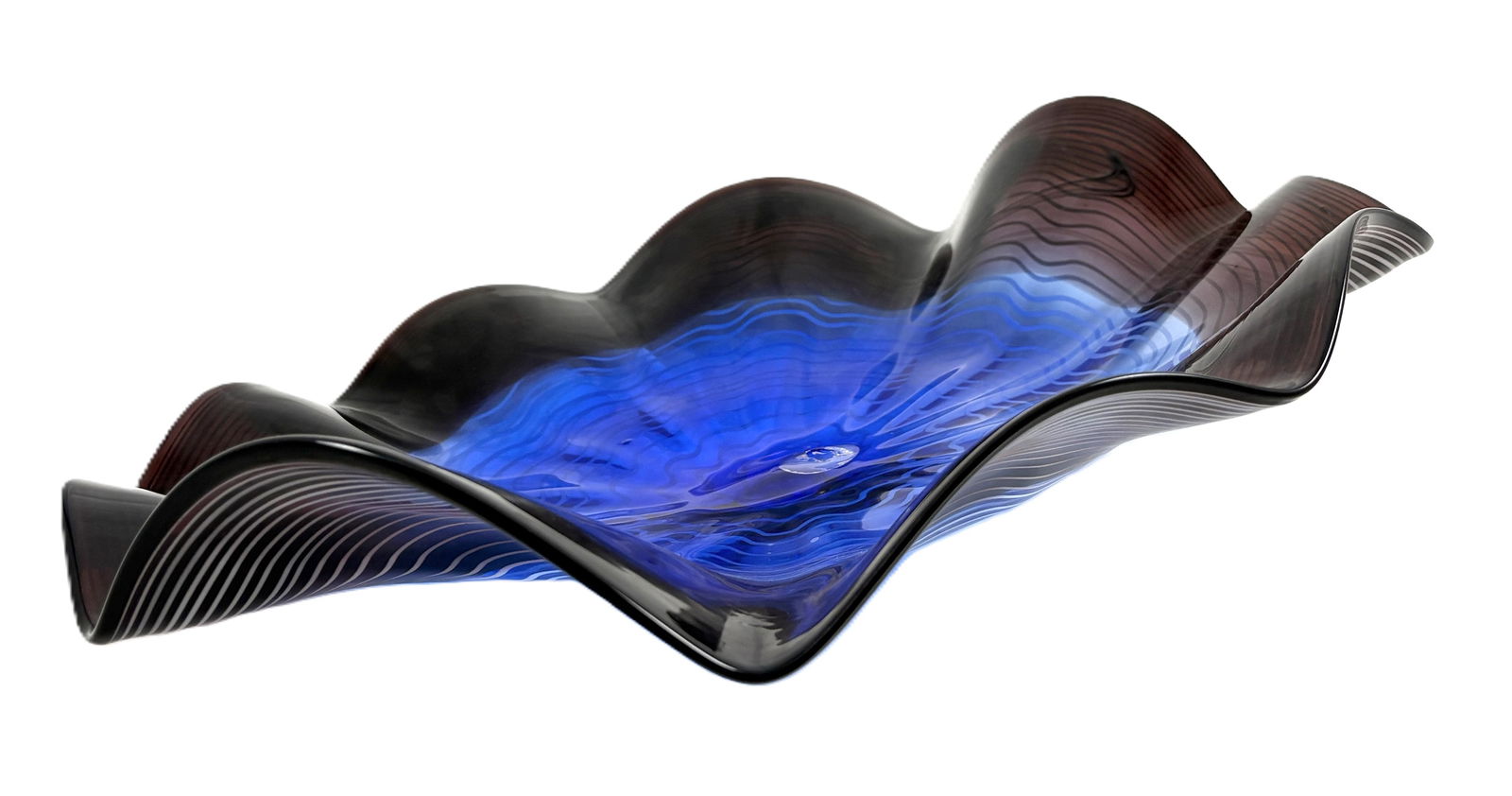Dale Chihuly – Cobalt Blue Seaform Art Glass Bowl Attrib. (1 of 7)