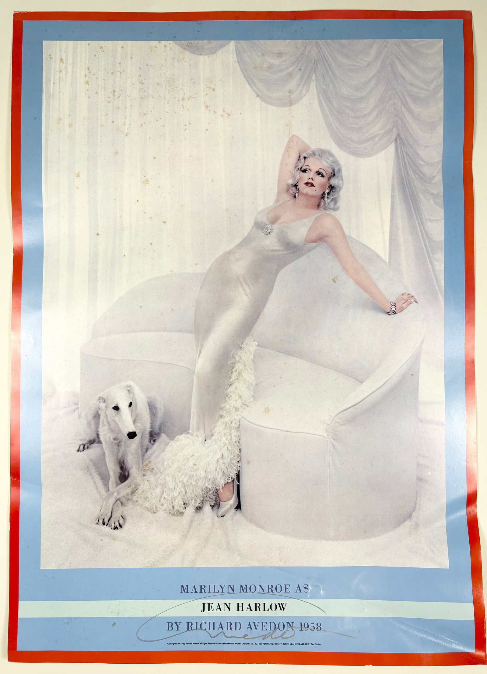 Richard Avedon - Marilyn Monroe as Jean Harlow, Hand-Signed Poster (1 of 5)