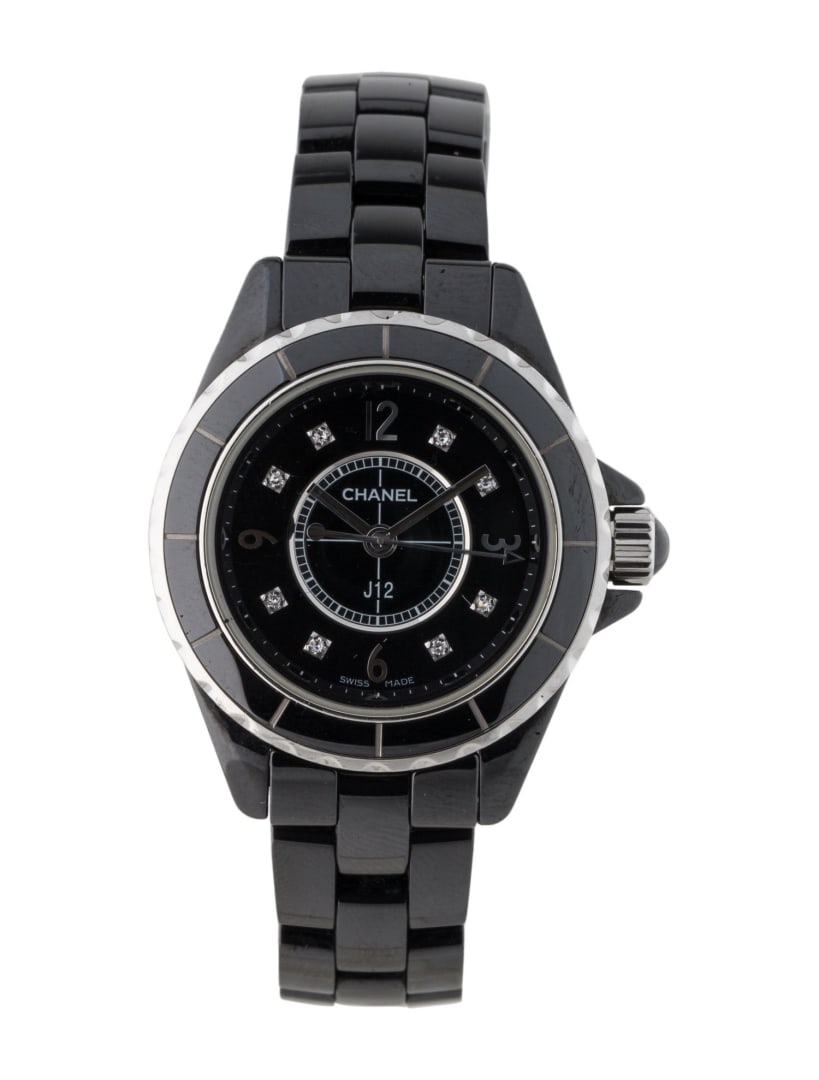 Chanel J12 Matte Black Dial Women's Watch 29mm (1 of 6)