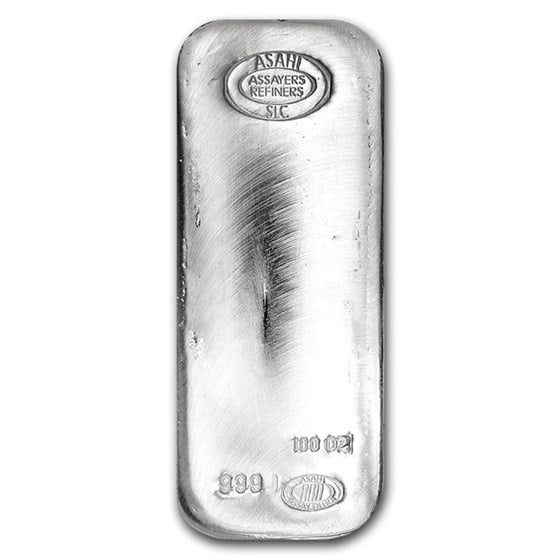 100 Oz Silver Bar - Asahi (1 of 3)