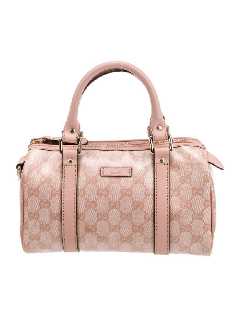 Gucci Pink Vinyl Gg Crystal Top Handle Bag (1 of 6)