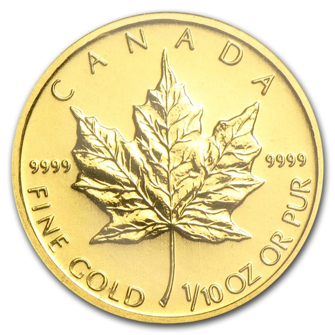 2010 Canada 1/10 Oz Gold Maple Leaf Bu (1 of 3)