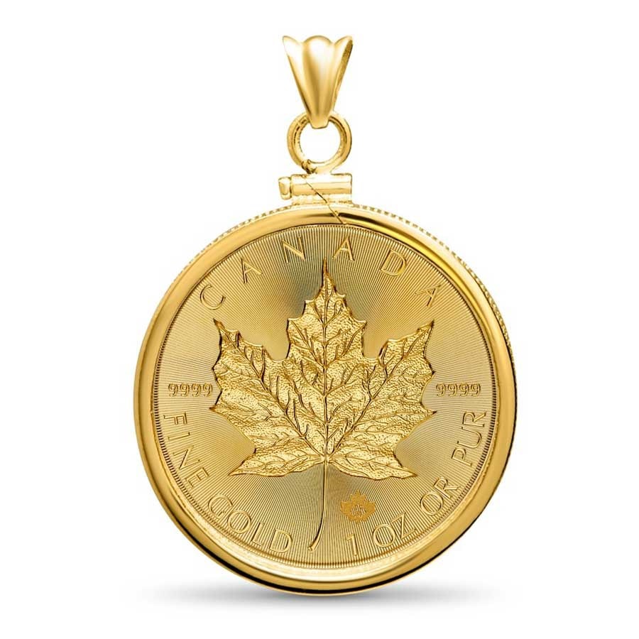 2024 1 Oz Gold Maple Pendant (1 of 4)