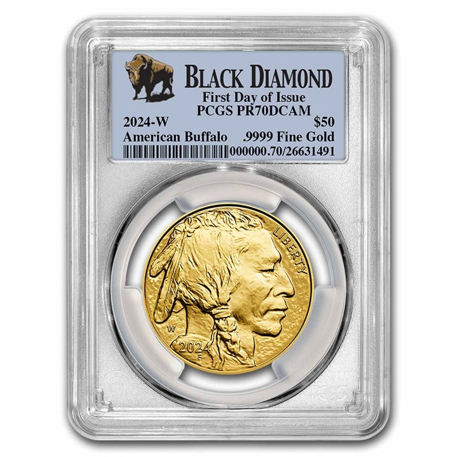 2024-w 1 Oz Proof Gold Buffalo Pr-70 Pcgs (1 of 3)