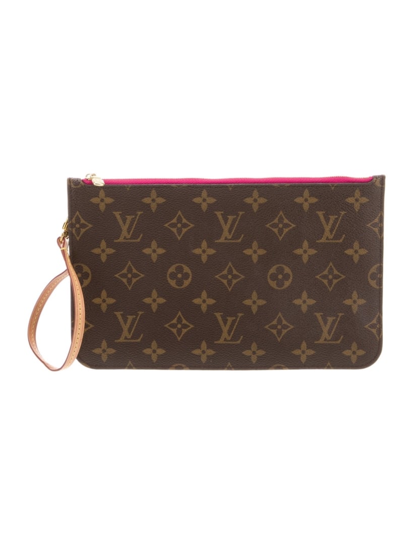 Louis Vuitton Neverfull Pochette Brown Clutch (1 of 7)