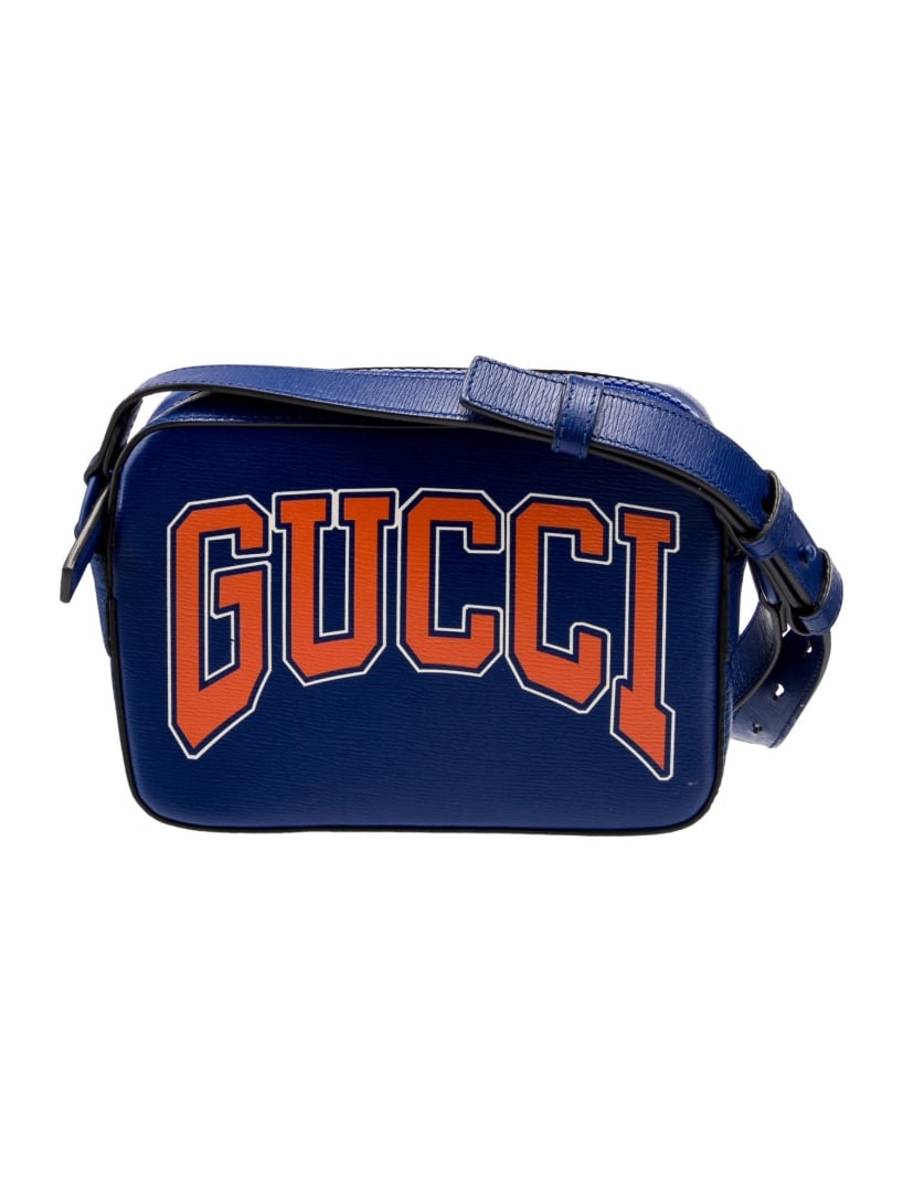 Gucci Blue Leather Graphic Print Shoulder Bag (1 of 6)