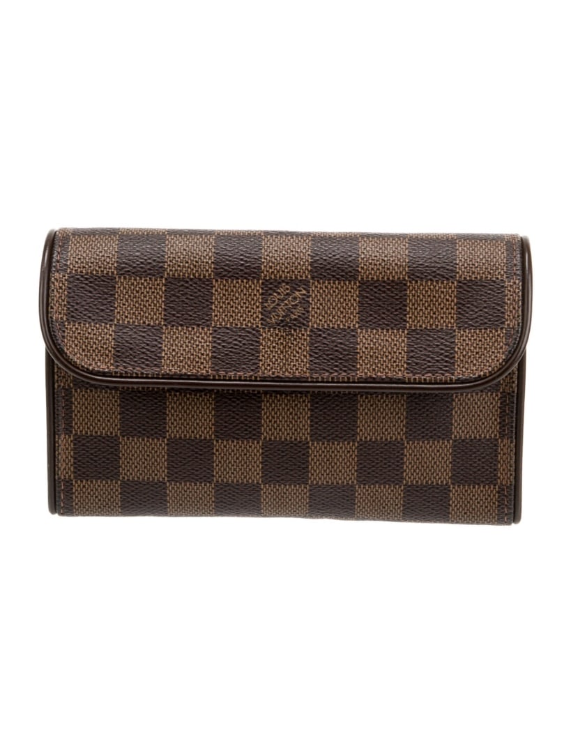 Louis Vuitton Brown Canvas Damier Ebene Clutch (1 of 6)