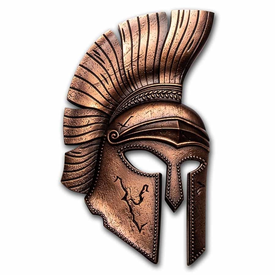 2023 10 Oz Silver Trojan Helmet Shaped Coin (1 of 5)