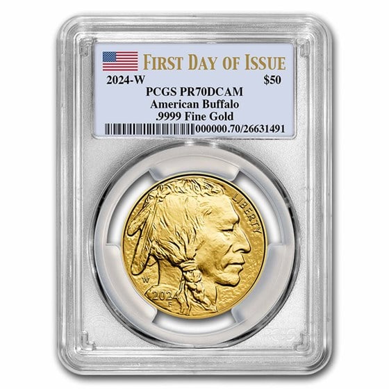 2024-w 1 Oz Proof Gold Buffalo Pr-70 Pcgs (1 of 3)