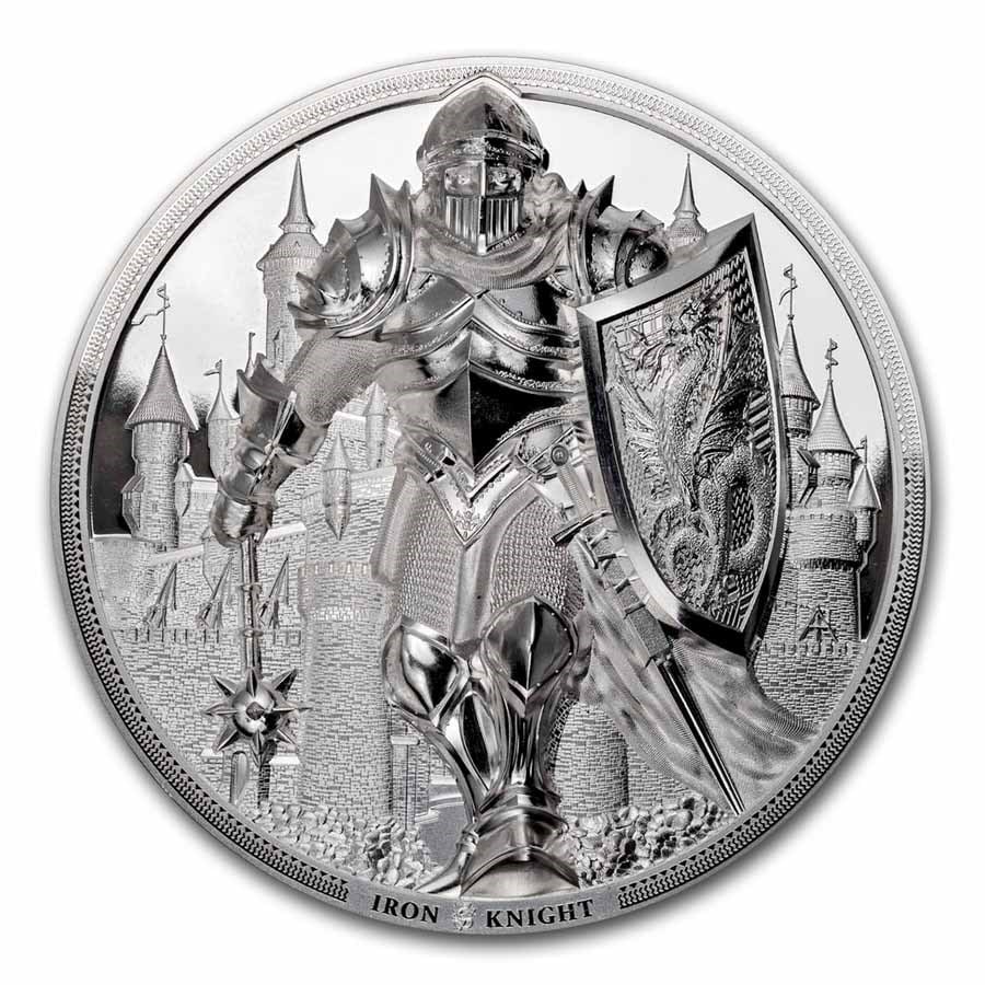 2024 Cook Islands 5 Oz Silver Iron Knight W/ Coa (1 of 6)