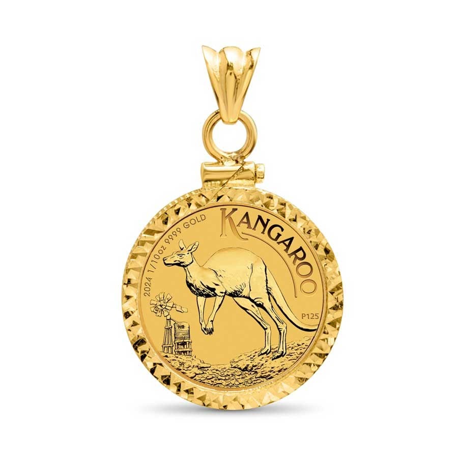 2024 1/10 Oz Gold Kangaroo Pendant (1 of 4)