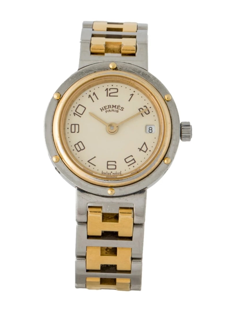 Hermes Clipper Beige Dial Women's Watch 24mm (1 of 5)