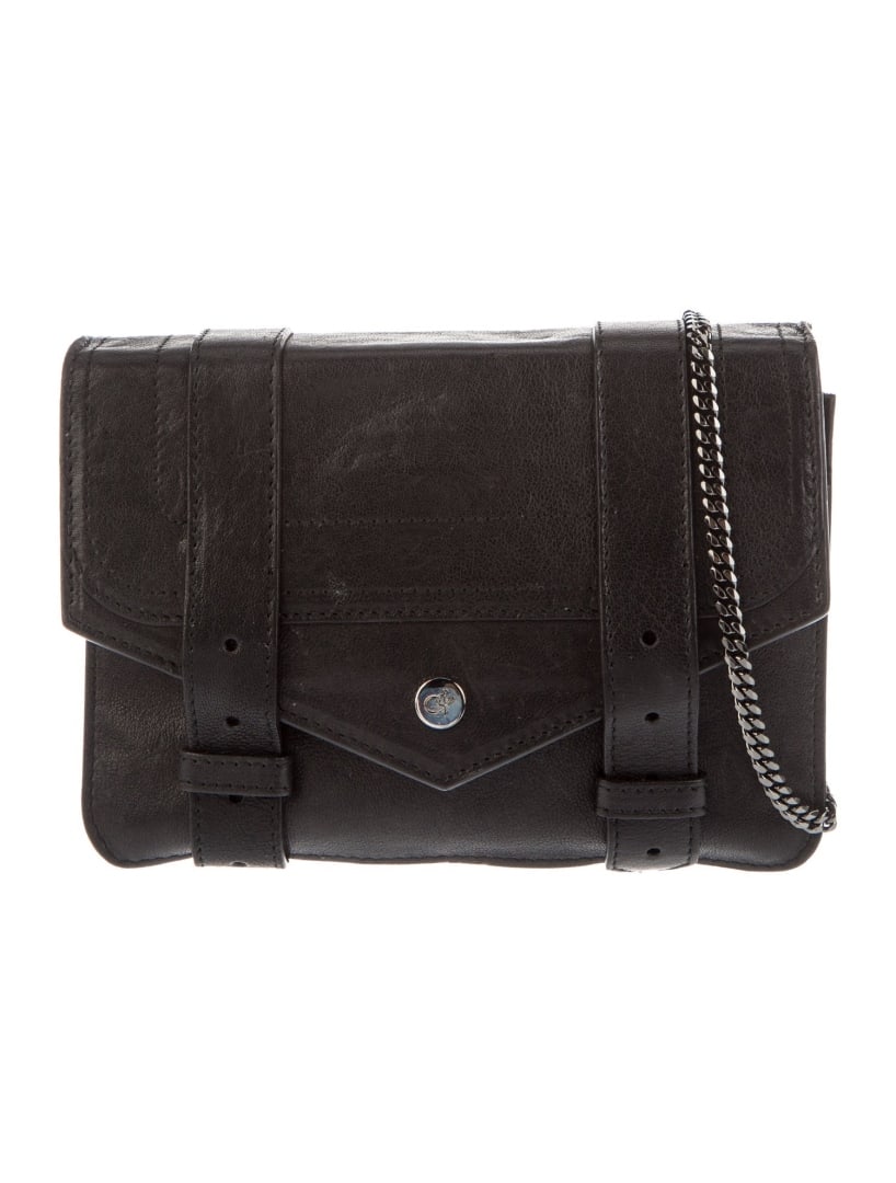 Proenza Schouler Black Leather Messenger Bag (1 of 4)