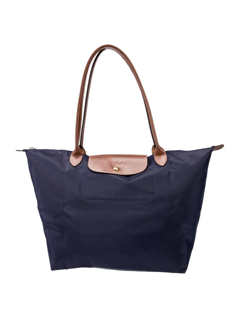 Longchamp Blue Nylon Dual Shoulder Strap Tote (1 of 5)