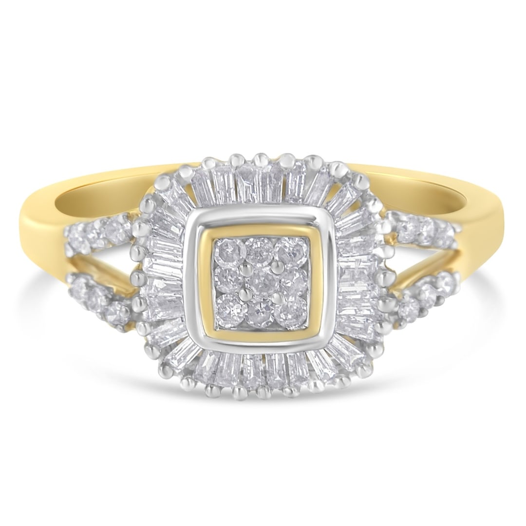 Exquisite 10k Gold .50ct Diamond Ballerina Ring (1 of 5)