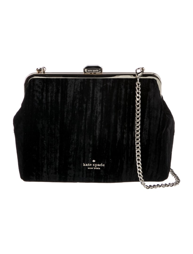 Kate Spade New York Black Velvet Evening Bag (1 of 4)