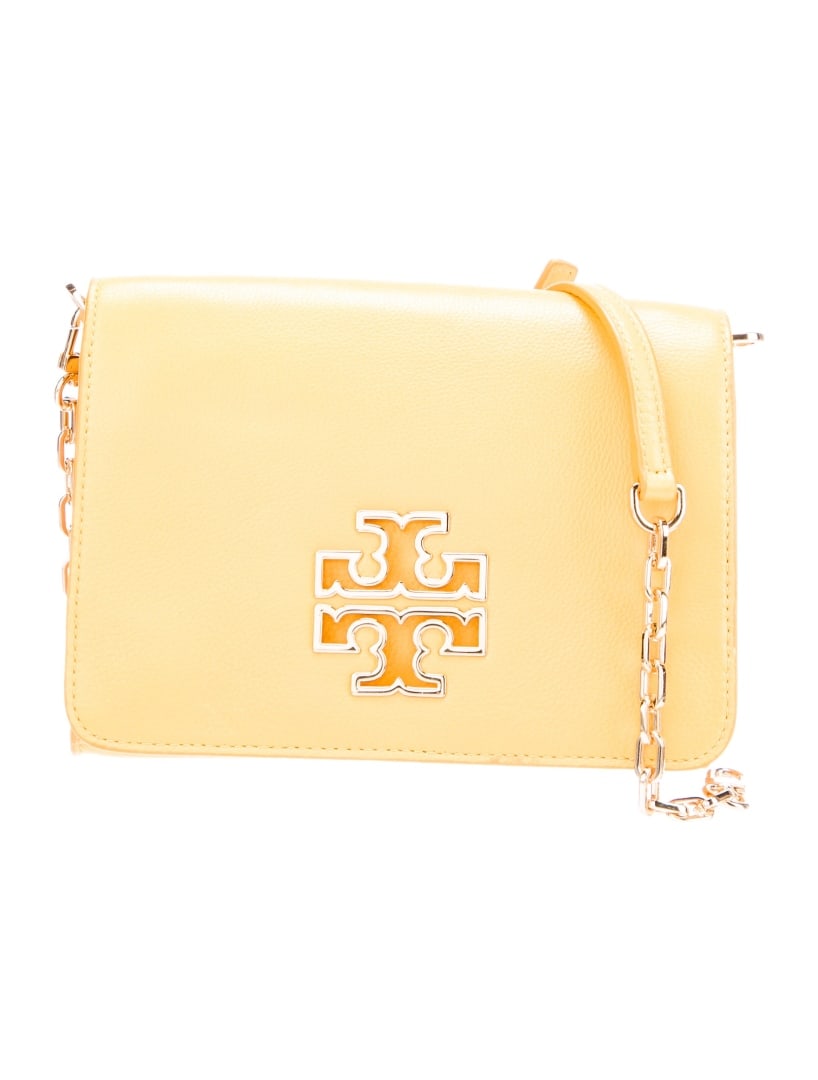 Tory Burch Yellow Leather Chain-link Clutch (1 of 5)