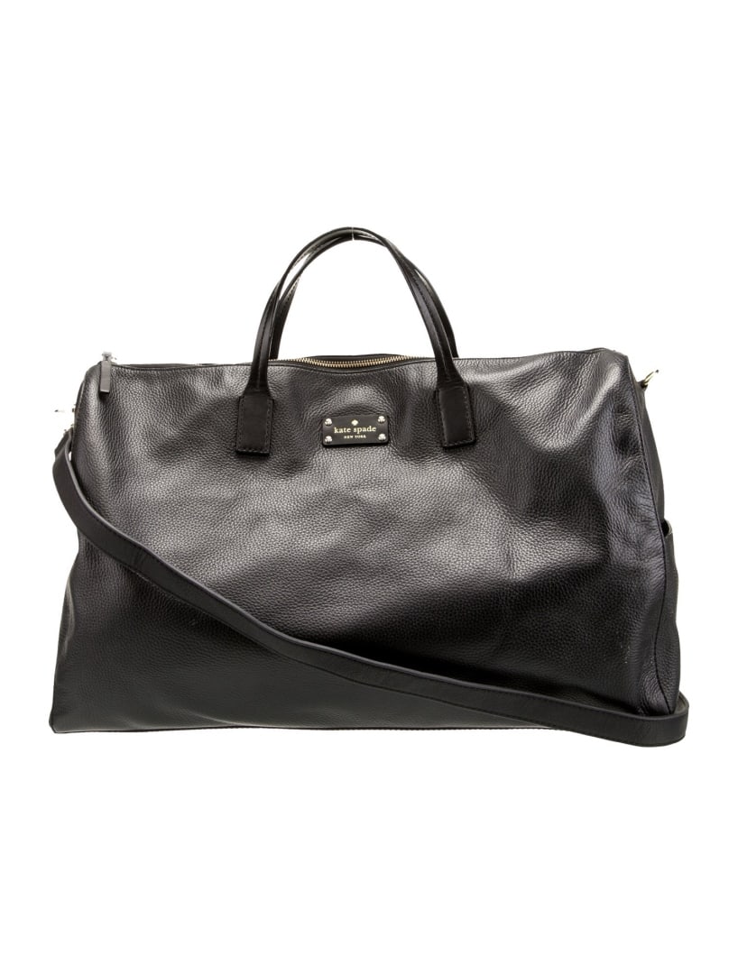 Kate Spade New York Black Leather Weekender Bag (1 of 4)